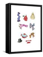 Hats and Scarves-Wendy Edelson-Framed Stretched Canvas