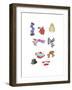 Hats and Scarves-Wendy Edelson-Framed Giclee Print