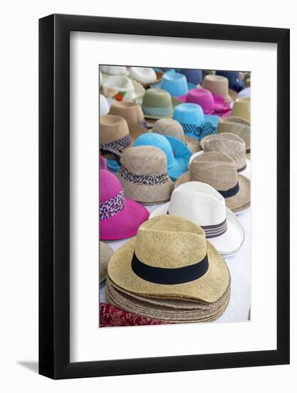 Hats, Cefalu, Sicily, Italy, Europe.-Marco Simoni-Framed Photographic Print