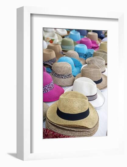 Hats, Cefalu, Sicily, Italy, Europe.-Marco Simoni-Framed Photographic Print