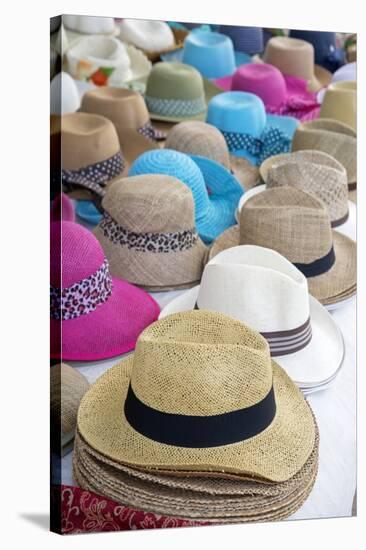 Hats, Cefalu, Sicily, Italy, Europe.-Marco Simoni-Stretched Canvas