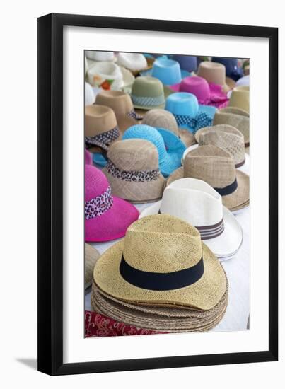 Hats, Cefalu, Sicily, Italy, Europe.-Marco Simoni-Framed Photographic Print