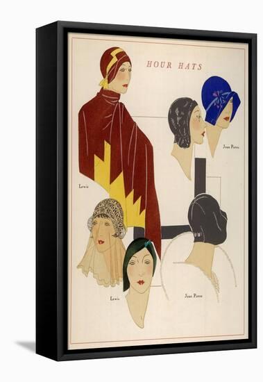 Hats from the Paris Designers: Lewis and Jean Patou-null-Framed Stretched Canvas