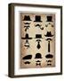 Hats Glasses and Mustaches-NaxArt-Framed Art Print