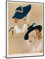 Hats, Magazine Plate, France, 1936-null-Mounted Giclee Print