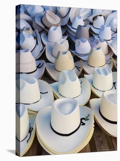 Hats, Market Day at Zaachila, Oaxaca, Mexico, North America-Robert Harding-Stretched Canvas