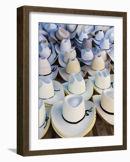 Hats, Market Day at Zaachila, Oaxaca, Mexico, North America-Robert Harding-Framed Photographic Print