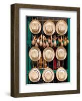 Hats, Musical Instruments,Religious Necklaces and Other Traditional Craft for Sale in Havana-Kamira-Framed Photographic Print