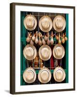 Hats, Musical Instruments,Religious Necklaces and Other Traditional Craft for Sale in Havana-Kamira-Framed Photographic Print