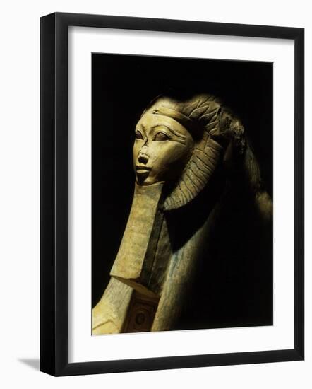 Hatshepsut as a Sphinx, One of Pair, Colossal Statue from her Funeary Temple at Deir el-Bahri-null-Framed Photographic Print