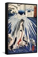 Hatsuhana Doing Penance under the Tonosawa Waterfall-Kuniyoshi Utagawa-Framed Stretched Canvas