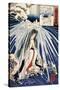 Hatsuhana Doing Penance under the Tonosawa Waterfall-Kuniyoshi Utagawa-Stretched Canvas