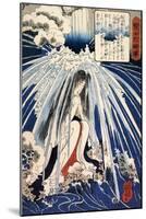 Hatsuhana Doing Penance under the Tonosawa Waterfall-Kuniyoshi Utagawa-Mounted Giclee Print