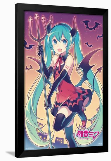 Hatsune Miku - Bats-Trends International-Framed Poster