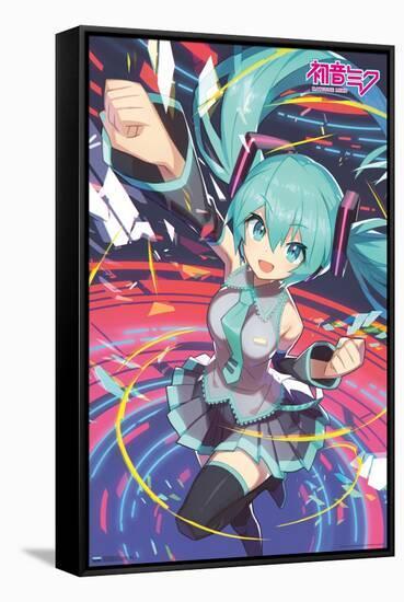 Hatsune Miku - Fist-Trends International-Framed Stretched Canvas