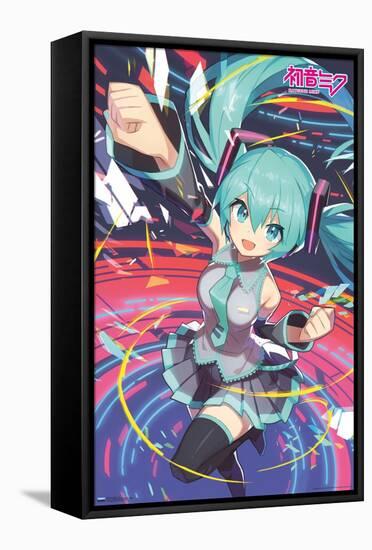 Hatsune Miku - Fist-Trends International-Framed Stretched Canvas