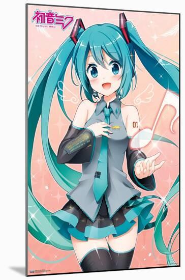 Hatsune Miku - Music Note-Trends International-Mounted Poster