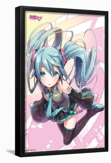 Hatsune Miku - Pink Circles-Trends International-Framed Poster