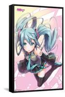 Hatsune Miku - Pink Circles-Trends International-Framed Stretched Canvas