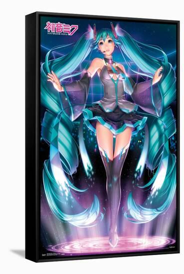 Hatsune Miku - Projection-Trends International-Framed Stretched Canvas