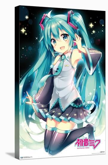 Hatsune Miku - Smile-Trends International-Stretched Canvas