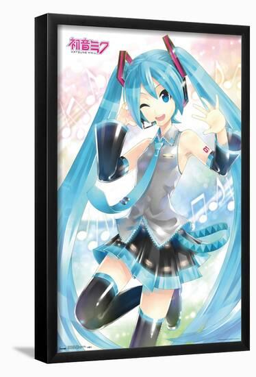 Hatsune Miku - Waving-Trends International-Framed Poster