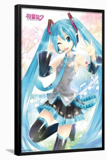 Hatsune Miku - Waving-Trends International-Framed Poster