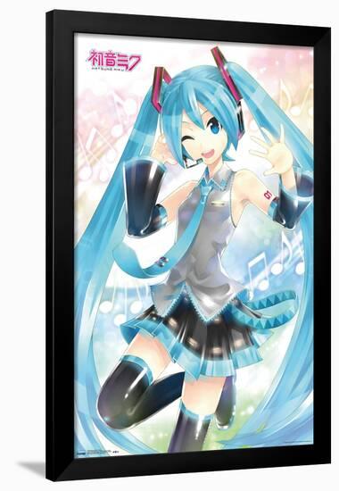 Hatsune Miku - Waving-Trends International-Framed Poster