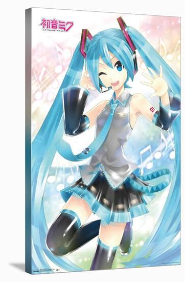 Hatsune Miku - Waving-Trends International-Stretched Canvas