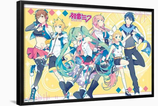 Hatsune Miku - Yellow Group-Trends International-Framed Poster