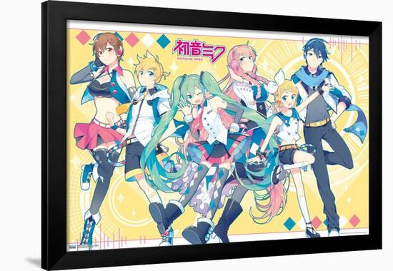 Hatsune Miku - Yellow Group-Trends International-Framed Poster