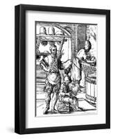 Hatter / milliner-Jost Amman-Framed Giclee Print