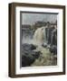 Haug falls, 1883 oil on board-Fritz Thaulow-Framed Giclee Print