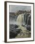 Haug falls, 1883 oil on board-Fritz Thaulow-Framed Giclee Print