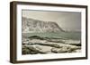 Haukland Beach in the Lofoten Islands, Norway in the Winter at Dusk-Felix Lipov-Framed Photographic Print