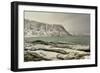 Haukland Beach in the Lofoten Islands, Norway in the Winter at Dusk-Felix Lipov-Framed Photographic Print