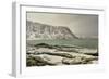 Haukland Beach in the Lofoten Islands, Norway in the Winter at Dusk-Felix Lipov-Framed Photographic Print