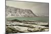 Haukland Beach in the Lofoten Islands, Norway in the Winter at Dusk-Felix Lipov-Mounted Photographic Print