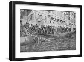 Hauling in a Grippo of 15000 Fish at Emirgian on the Bosphorus, c1901, (1903)-null-Framed Giclee Print