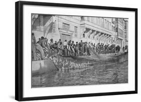 Hauling in a Grippo of 15000 Fish at Emirgian on the Bosphorus, c1901, (1903)-null-Framed Giclee Print