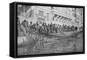 Hauling in a Grippo of 15000 Fish at Emirgian on the Bosphorus, c1901, (1903)-null-Framed Stretched Canvas