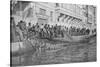 Hauling in a Grippo of 15000 Fish at Emirgian on the Bosphorus, c1901, (1903)-null-Stretched Canvas