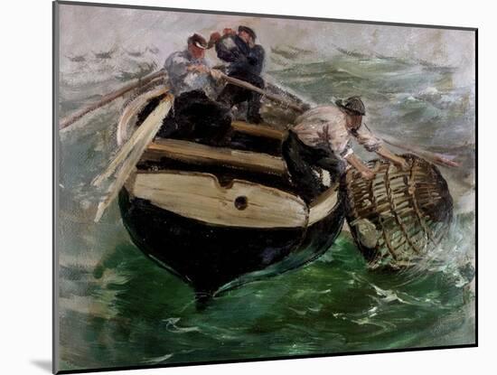 Hauling in Lobster Pots-Charles Napier Hemy-Mounted Giclee Print