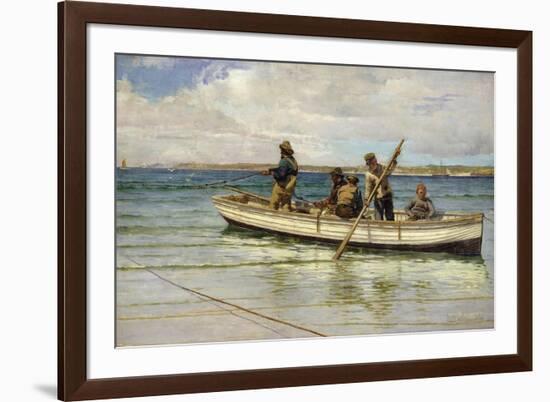 Hauling in the Catch-William Henry Bartlett-Framed Giclee Print