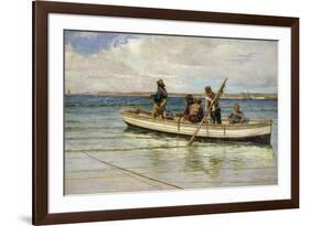 Hauling in the Catch-William Henry Bartlett-Framed Giclee Print