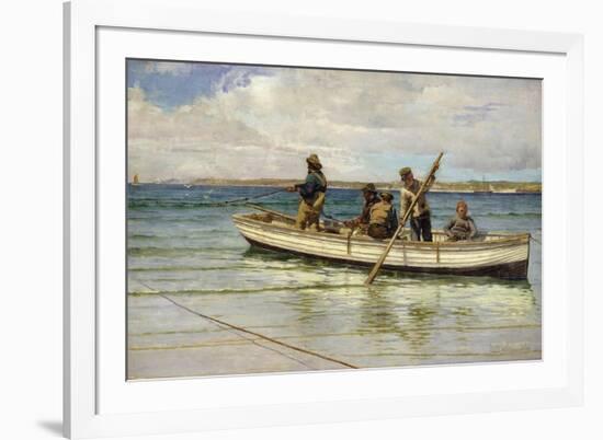 Hauling in the Catch-William Henry Bartlett-Framed Premium Giclee Print