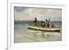 Hauling in the Catch-William Henry Bartlett-Framed Premium Giclee Print