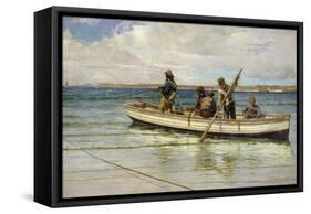 Hauling in the Catch-William Henry Bartlett-Framed Stretched Canvas