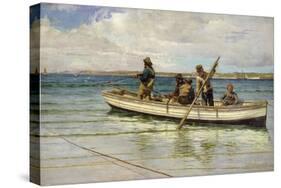 Hauling in the Catch-William Henry Bartlett-Stretched Canvas