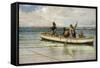 Hauling in the Catch-William Henry Bartlett-Framed Stretched Canvas